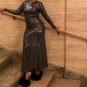 Bardot Sequin long sleeve dress